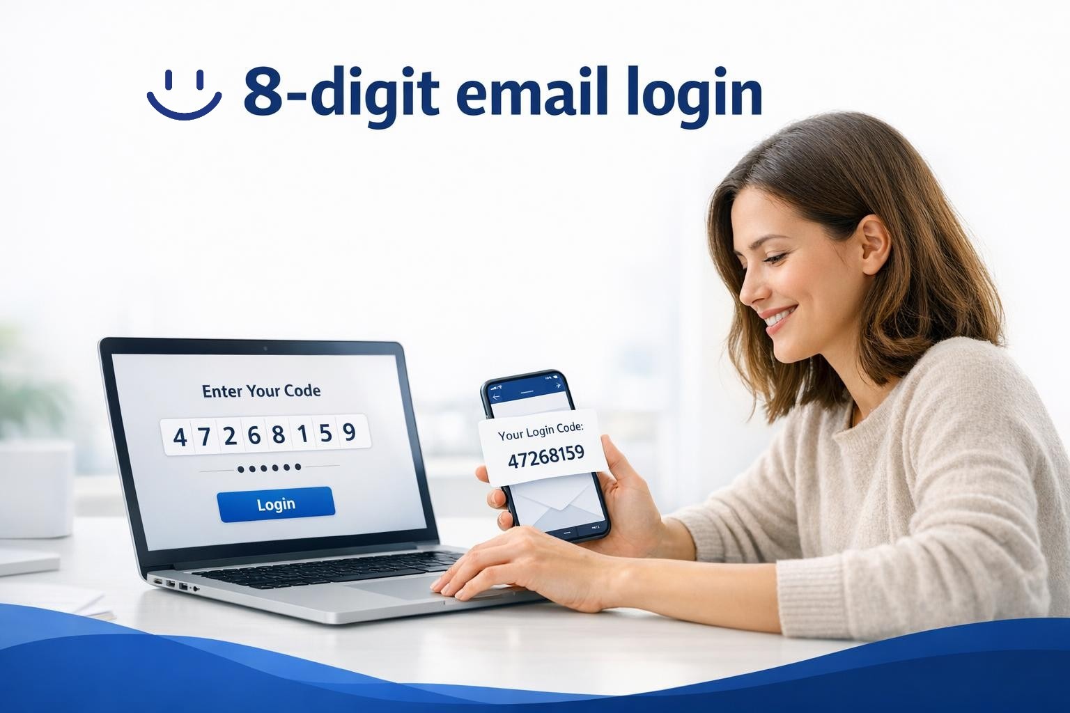 8-digit email login newsletter preview