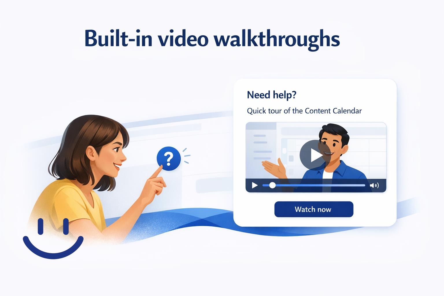 Built-in video walkthroughs newsletter preview